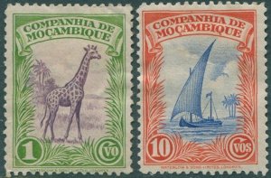 Mozambique Company 1937 SG286-288 Giraffe Dhow (2) MH