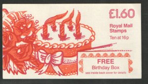 GB Folded Booklet FS1a Birthday Box RM booklet Complete No Cylinder - Good perfs