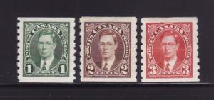 Canada 238-240 Coil Stamps Set MHR George VI (B)