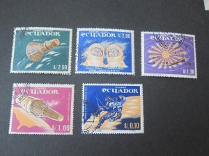 Ecuador 1966 Sc 749-749D space FU
