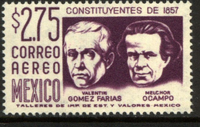 MEXICO C237A $2.75Pesos 1950 Definitive 2nd Printing wmk 300 MINT, NH. VF.
