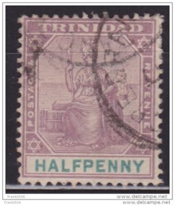 Trinidad, 1896, Half Penny, Scott# 74, used