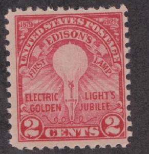 654 Edison's First Lamp MNH Single    