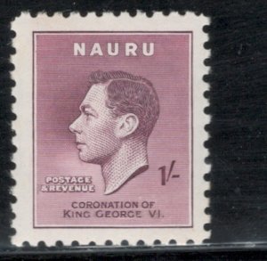Nauru 1937 King George VI Coronation 1sh Scott # 38 MNH