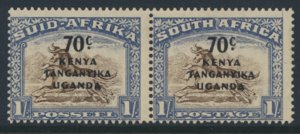 Kenya Tanganyika Uganda KUT Surcharge SG 154 Pair MLH Sc# 89  see scans /details