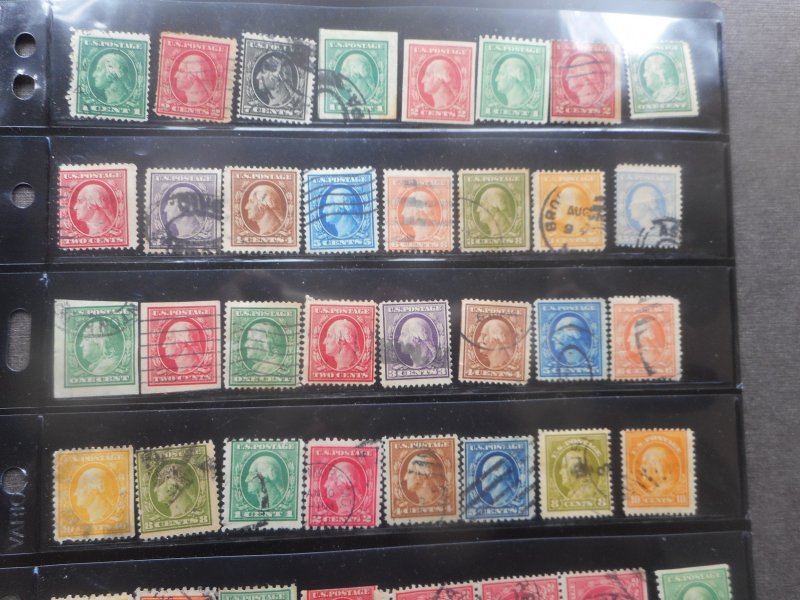 U.S. Collection 85 Used Washington/Franklin Stamps