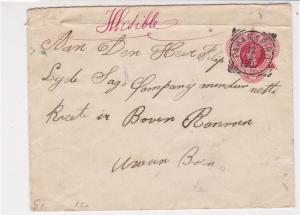 Suriname 1907 Albina Paramaribo Stamps Cover  ref 22346