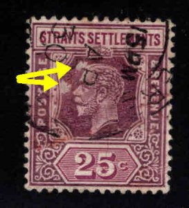 Straits Settlements Scott 194 Used KGV stamp, wmk4, scuffs