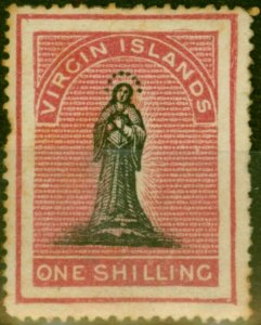 Virgin Islands 1868 1s Black & Rose-Carmine SG21b Good MM (4)