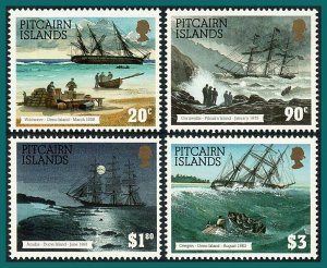 Pitcairn Islands 1994 Shipwrecks, MNH  #403-406,SG450-SG453