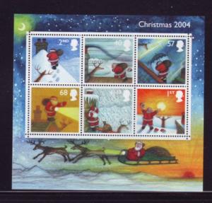 Great Britain Sc 2244 2004 Christmas stamp sheet NH