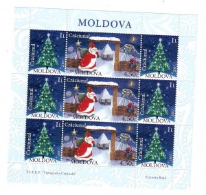 MOLDOVA Sc 575-6+576a NH MINISHEETS of 2007 - CHRISTMAS