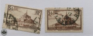 FRANCE  249-50  USED