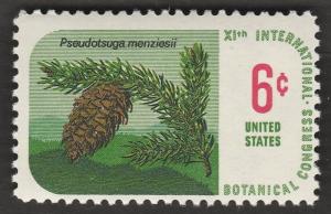 US 1376 Botanical Congress Douglas Fir Northwest 6c single (1 stamp) MNH 1969