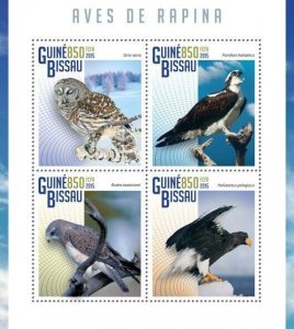 [650 37]- YEAR 2015 - GUINEA BISSAU - BIRDS OF PREY    4V   complet set  MNH/**