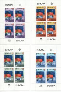 Kiribati 884-887 MNH sheetlets .