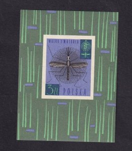 Poland  #1090  MNH  1962 sheet malaria