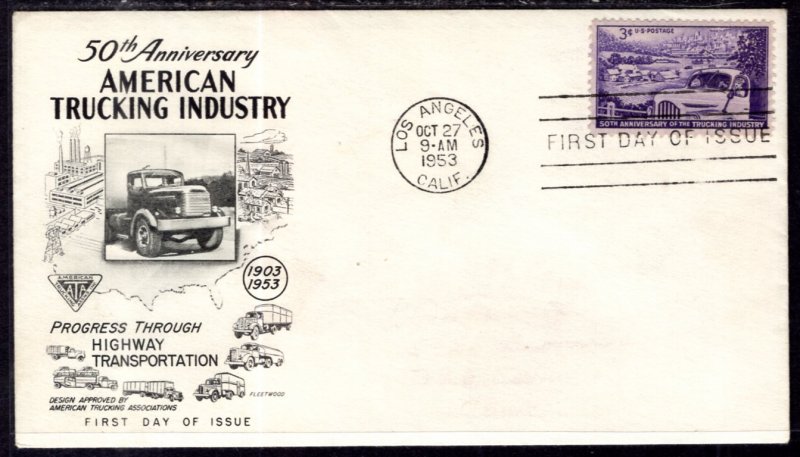 US 1025 Trucking Fleetwood Pencil FDC