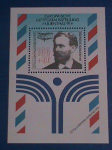 GERMANY STAMP:- 1991-SC#B713 CENTENARY OF OTTO LILIENTHAL FIRST GLIDER FRIGHT-