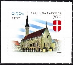 ESTONIA 2022-16 Architecture Heraldry: Tallinn Town Hall Centenary, Mint