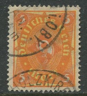 GERMANY. -Scott 188- Definitives -1922- Used - Wmk 126 - Single 5m Stamp