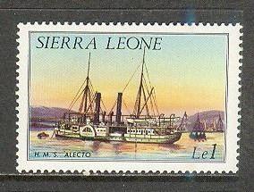 SIERRA LEONE Sc# 649 MNH FVF H.M.S. Alecto Ship