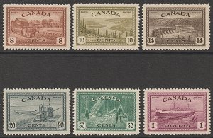 EDSROOM-11627 Canada 268-73 MNH 1946 Complete Peace Issue CV$73