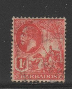 BARBADOS #118  1912  1p   KING GEORGE V   USED F-VF  g