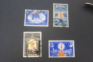 Ceylon 1956 Sc 333,34,39,59 FU