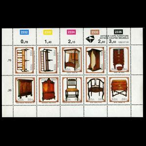 SOUTH AFRICA 1992 - Scott# 833a Sheet-Furnitures NH