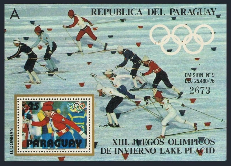 Paraguay 1899 ag-1901,1902-1904 sheets,MNH. Olympics Lake Placid-1980.Champions.