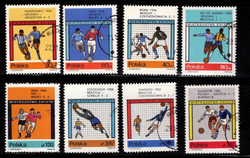 Poland Scott 1405-1412 Used CTO soccer set expect Similar cancels