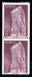 Sweden SC #1120 Coil Pair MNH Roc Stone 9th Centuary
