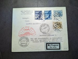 1931 Austria Airmail LZ 127 Graf Zeppelin Polar Flight Cover Vienna Round Trip