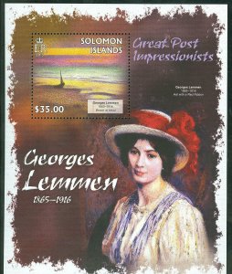 SOLOMON ISLANDS 2013 GREAT IMPRESSIONISTS  GEORGES LEMMEN   S/SHEET MINT NH