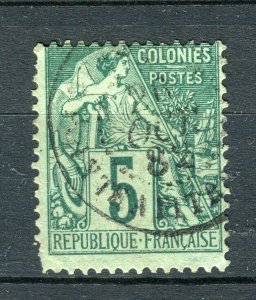 FRENCH COLONIES; 1880s General issue used 5c. value + Postmark,
