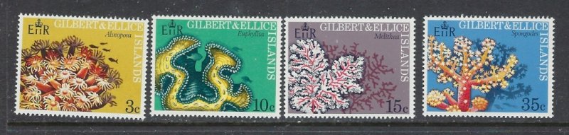 Gilbert and Ellice 199-202 MNH 1972 Corals (ap7441)