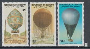 XG-Z176 DJIBOUTI - Aviation, 1983 Hot Air Balloons History MNH Set