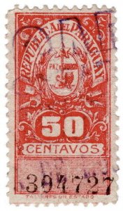 (I.B) Paraguay Revenue : Stamp Duty 50c