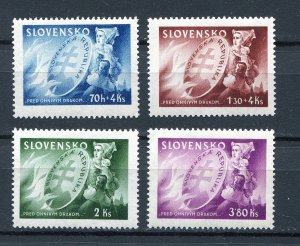 SLOVAKIA WW2 GERMAN PUPPET STATE 1944 SCOTT 108-109 B25-B26 PERFECT MNH