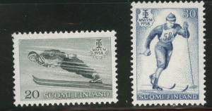 FINLAND SUOMI Scott 354-5 MNH** 1955 Ski set