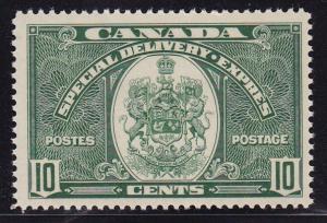 Canada 1939 Scott E7 10c drk green Special Delivery Arms of Canada VF/NH/(**)