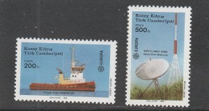 Turkish Republic of Northern Cyprus  Scott#  222-223  MNH  (1988 Europa)