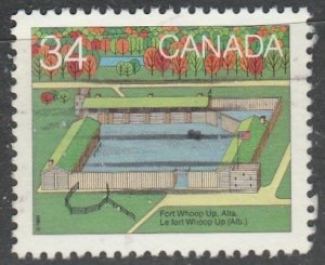 Canada   1054     (Fort Whoop)      (O)   1985   Le $0.34