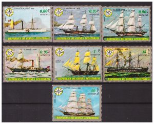 EQUATORIAL GUINEA 1976 SHIPS  7v MNH