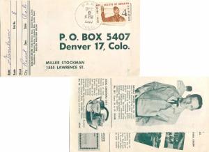 United States Colorado Rand 1960 4f-bar  Reverse Illustrated Advertising Mill...