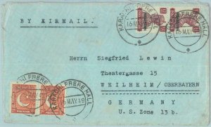 89175 - PAKISTAN - POSTAL HISTORY -  Airmail COVER to Germany USA ZONE! 1949