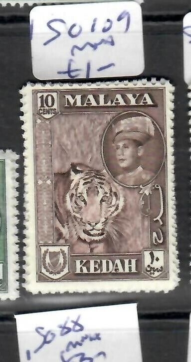 MALAYA KEDAH (P0607B) SULTAN 10C TIGER   SG  109       MNH 