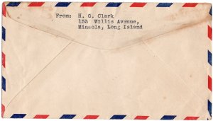 1938 Airmail Cachet Cover with (3) 1926 2c Washington SC634