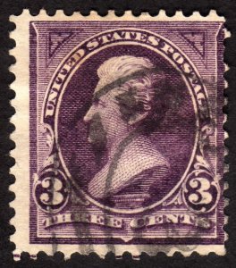 1895, US 3c, Jackson, Used, Sc 268